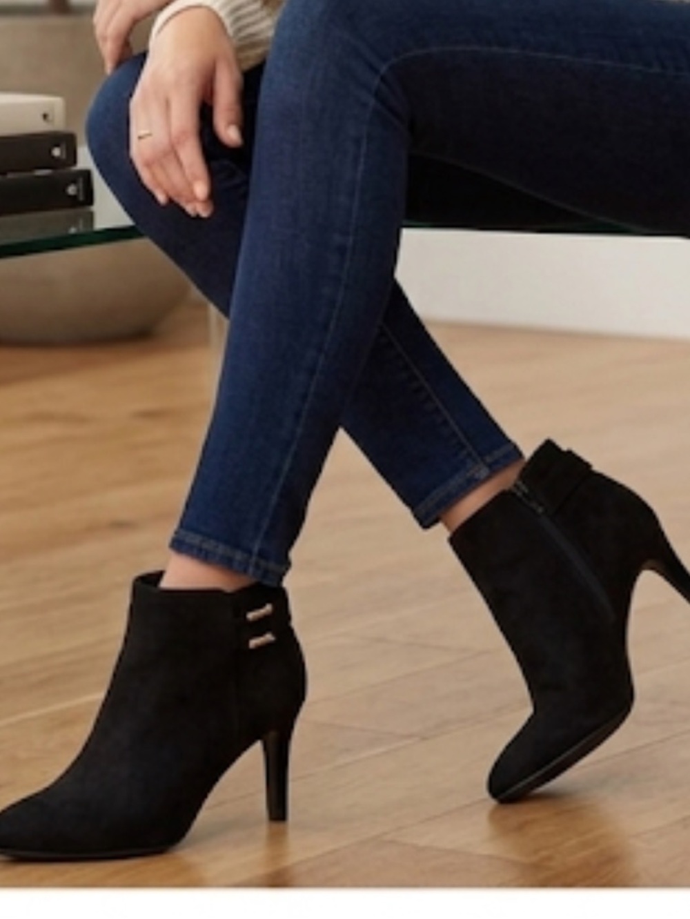 Alfani Womens Step 'N Flex Faust Booties Suede Almond Toe Ankle Fashion Boots
